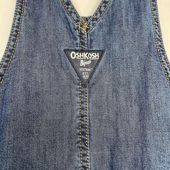OshKosh B'gosh Plaid Overalls Kids 2T Dark Wash Flannel Lined Toddler Photos - Picture 3 of 14